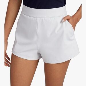 CRZ YOGA 4-Way Stretch Womens Shorts High Waisted Platinum Gray Size Large